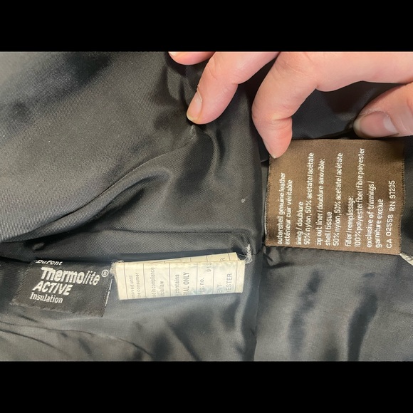 Black Danier Leather Jacket with Removable Liner - Picture 3 of 8